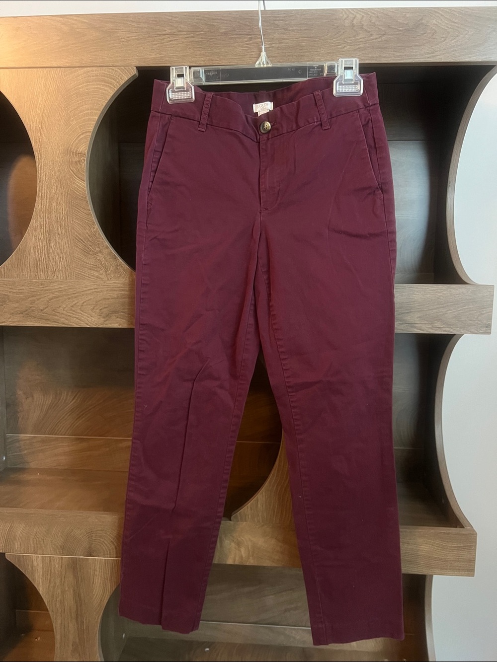 J. Crew Factory Frankie Chino Pants Burgundy